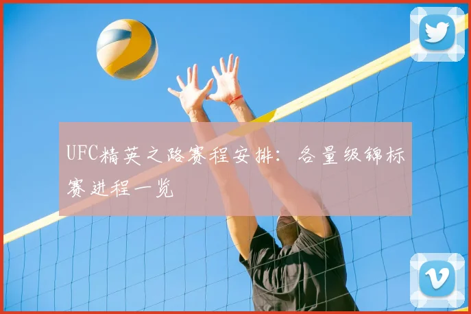 UFC精英之路赛程安排：各量级锦标赛进程一览