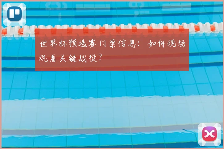 世界杯预选赛门票信息：如何现场观看关键战役？